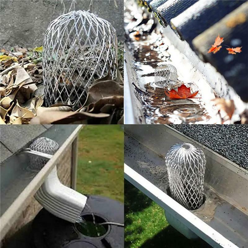 Protezioni per foglie per grondaie 6 pezzi filtro in alluminio espandibile filtro strumenti per la pulizia della grondaia per prevenire il blocco lascia i detriti per