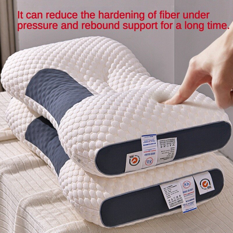 Orthopedic Reverse Traction Pillow Protects Cervical Vertebra and Helps Sleep Single Neck Pillow Can Be Machine Washable 48X74cm