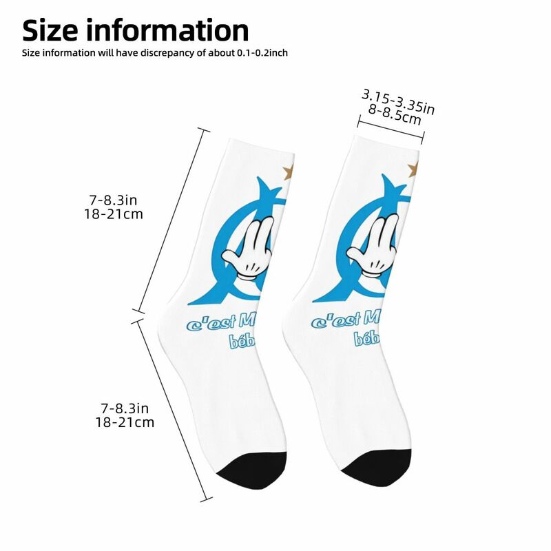 Calcetines de Marseille para hombre y mujer, medias con logotipo de rapero OM, Harajuku, primavera, verano, Otoño e Invierno