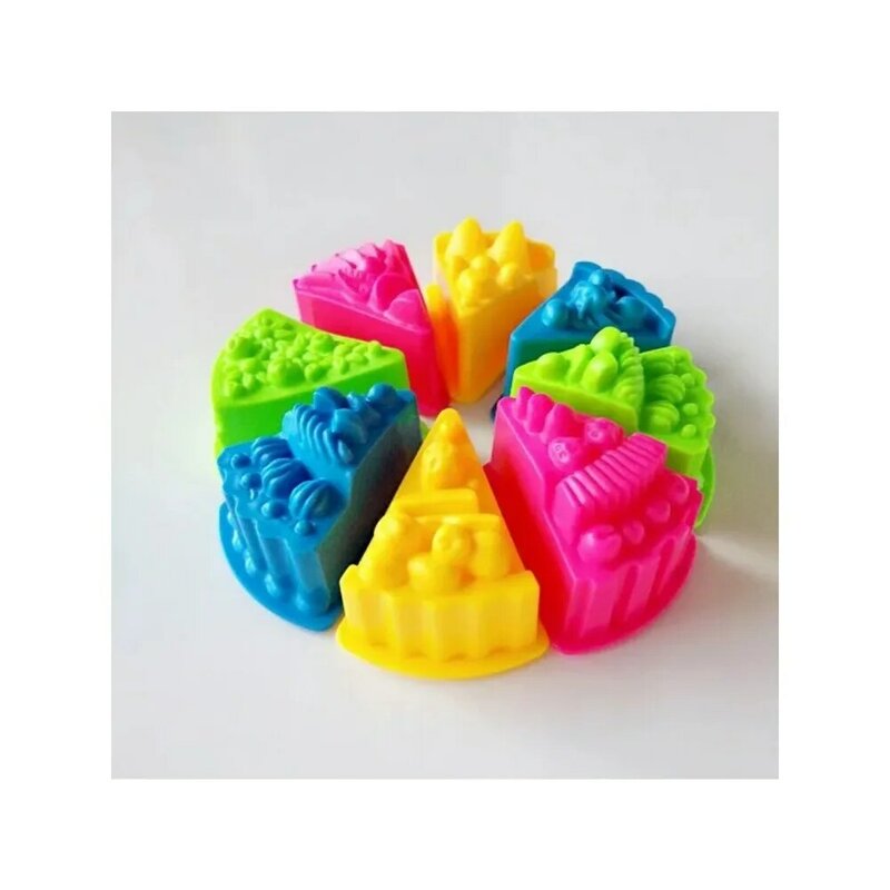 Juego de moldes de plástico para tartas para niños, Set de 8 unidades de moldes coloridos para ARENA y playa, ideal para regalo de verano