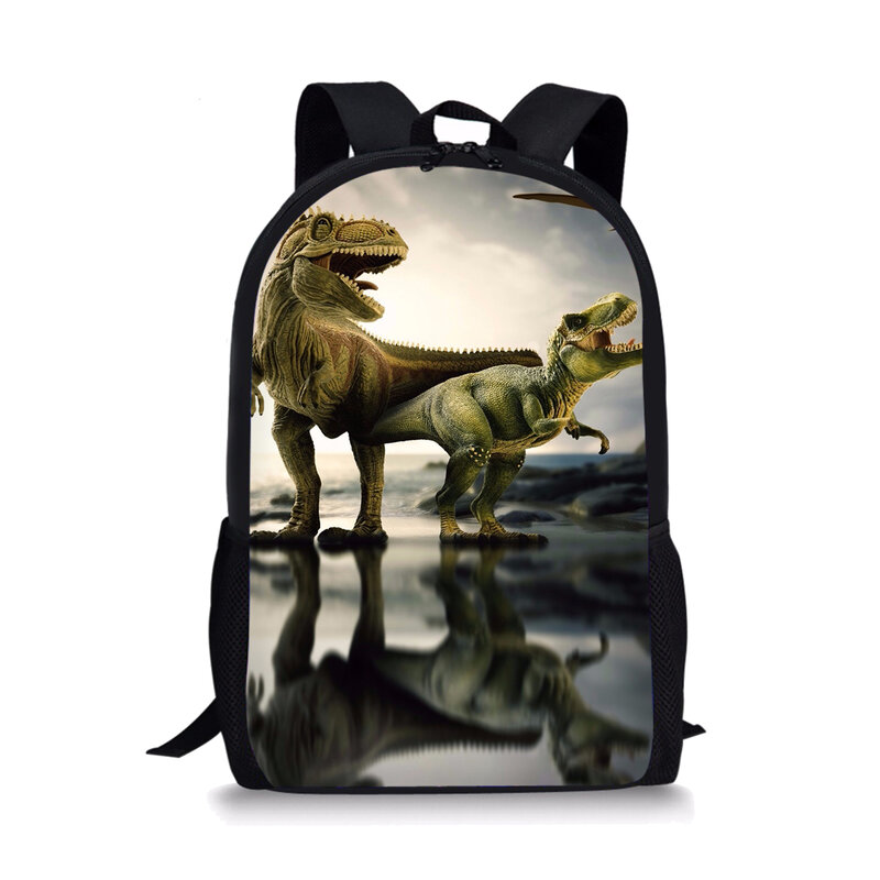 大容量恐竜パターンスクールバッグ子供、学生ブックバッグ、ランドセル、女の子と男の子のためのランドセル、旅行バックパック