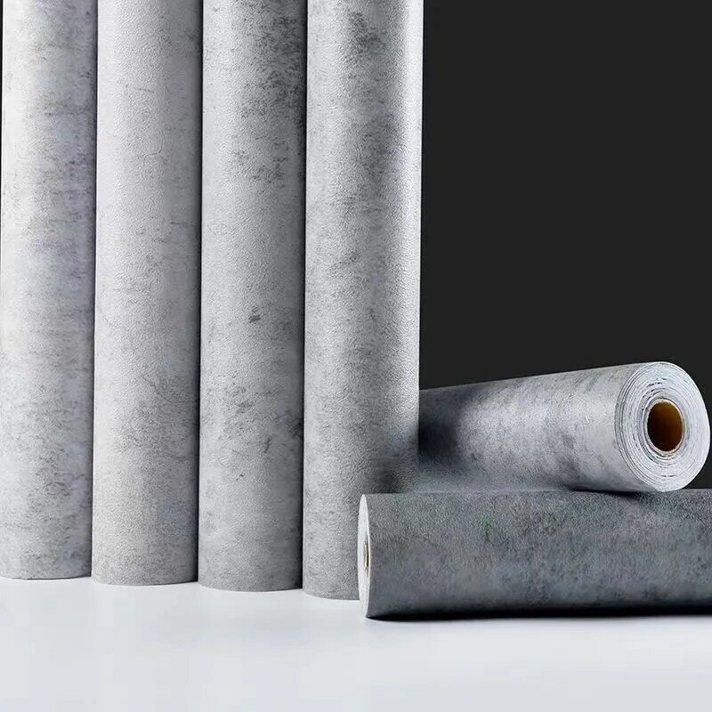 Vinil impermeável autoadesivo papel de parede, PVC, cimento, cinza, contato papel, loja, quarto, sala, renovação adesivos, PVC