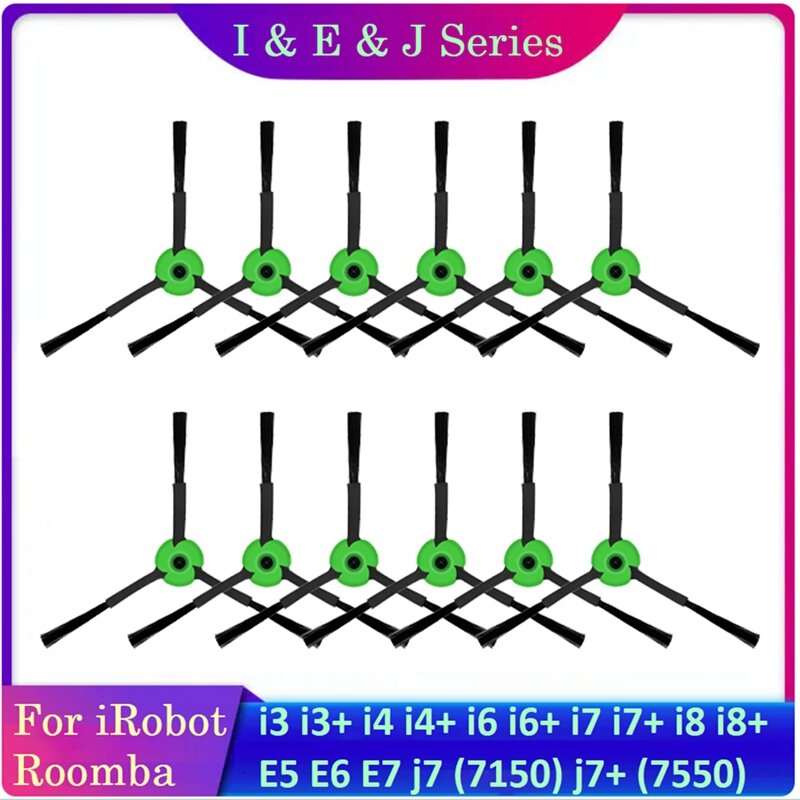 Bagian sikat samping untuk Irobot Roomba E, I, & J Series E5, E6, I1, I1 +, I3, I3 +, I4, I4 +, I6, I6 +, I7, i7 +, I8, I8 +, J7, J7 +