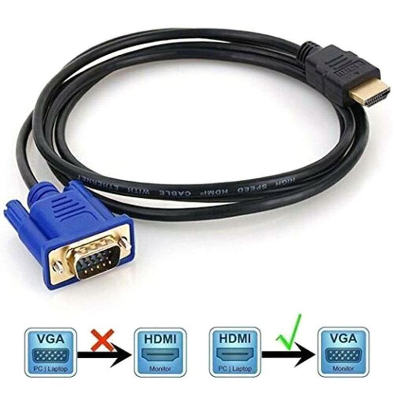 Cable de conexión HDMI a Vga, adaptador de corriente de Audio HD 1080P, adecuado para tabletas, portátiles, PC, televisores