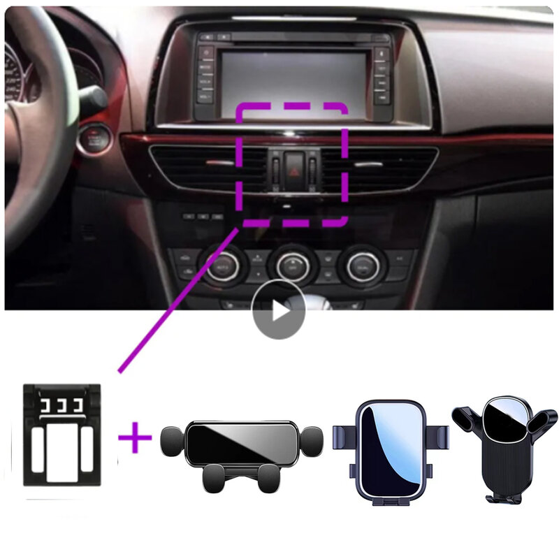 Soporte de teléfono móvil para coche Mazda 6 Atenza 2014 2015, Base de soporte fijo especial, accesorios interiores