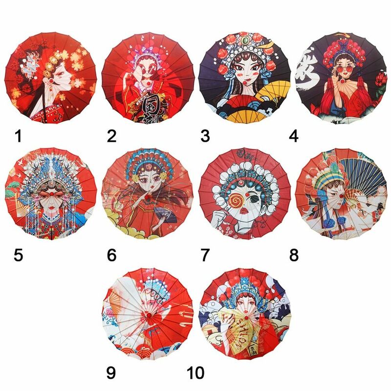 유화 종이 우산, 중국 골동품 스타일 의상, 사진 우산, 신부 들러리 파티 풍경, 10 가지 색상