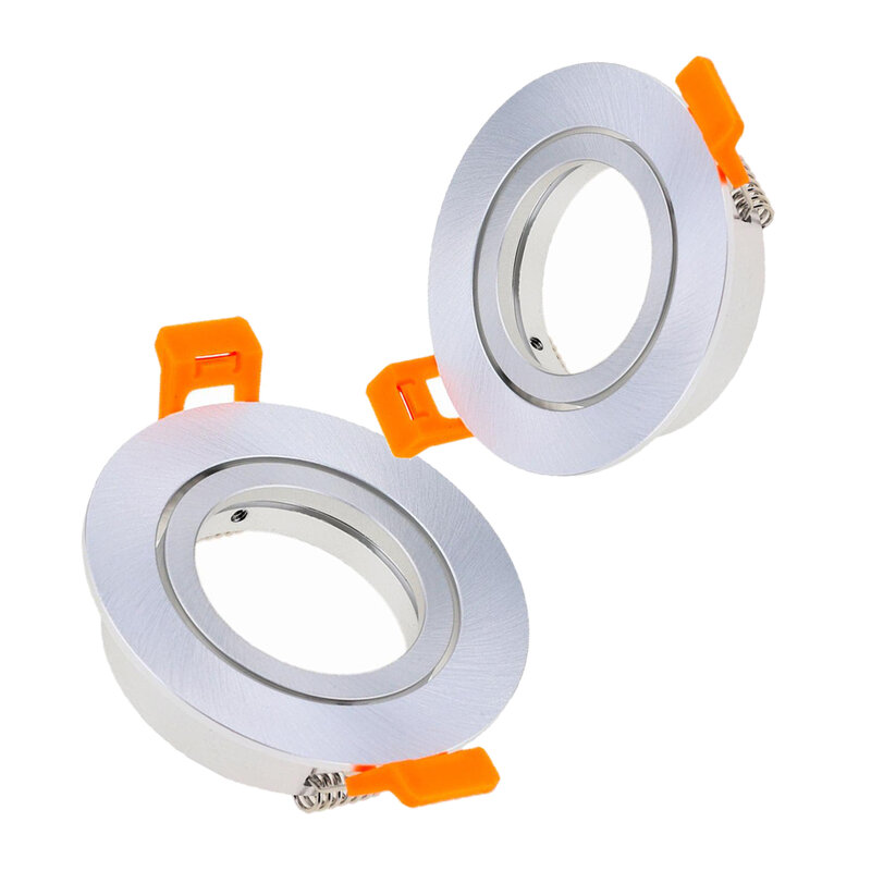 Round White Nickel Golden LED Recessed Downlight Ceiling Spot Light MR16 GU10 Base Spot Lamps Holder Frame For Home illumination