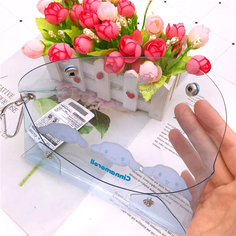 Креативный удлиненный прозрачный водонепроницаемый кошелек Sanrio Kuromi, кошелек для монет, сумка для карт аниме My Melody, мини кошелек для монет, подарок