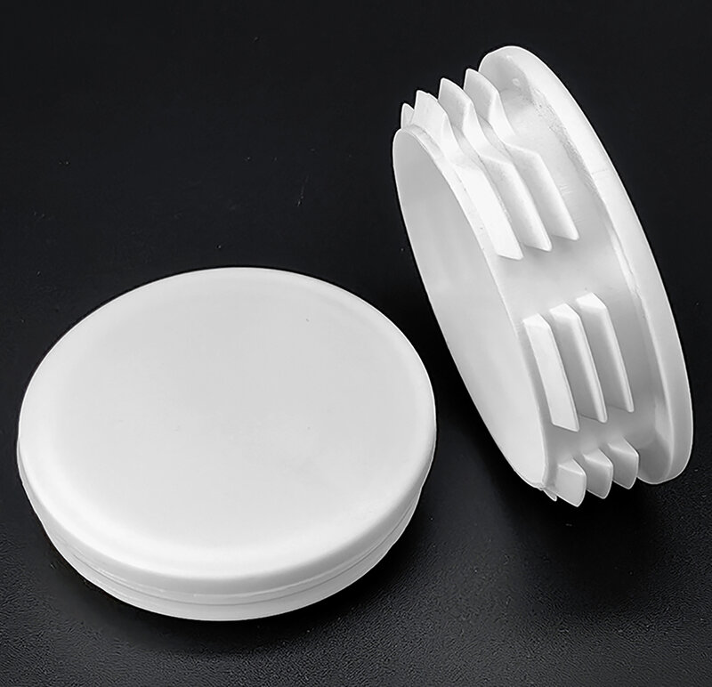 Bouchons ronds en plastique blanc, bouchon intérieur, joint de protection, couvercle d'extrémité de joint anti-poussière, meubles de 2,2 de tuyau, 13mm-114mm