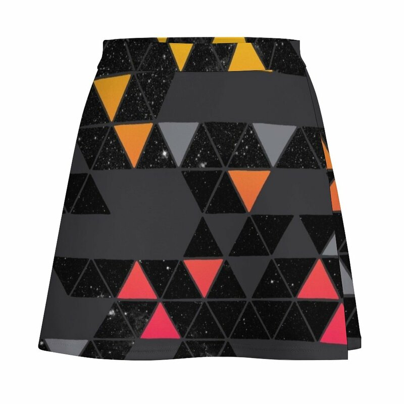 Mini saia gradiente espacial para mulheres, roupas estilo coreano
