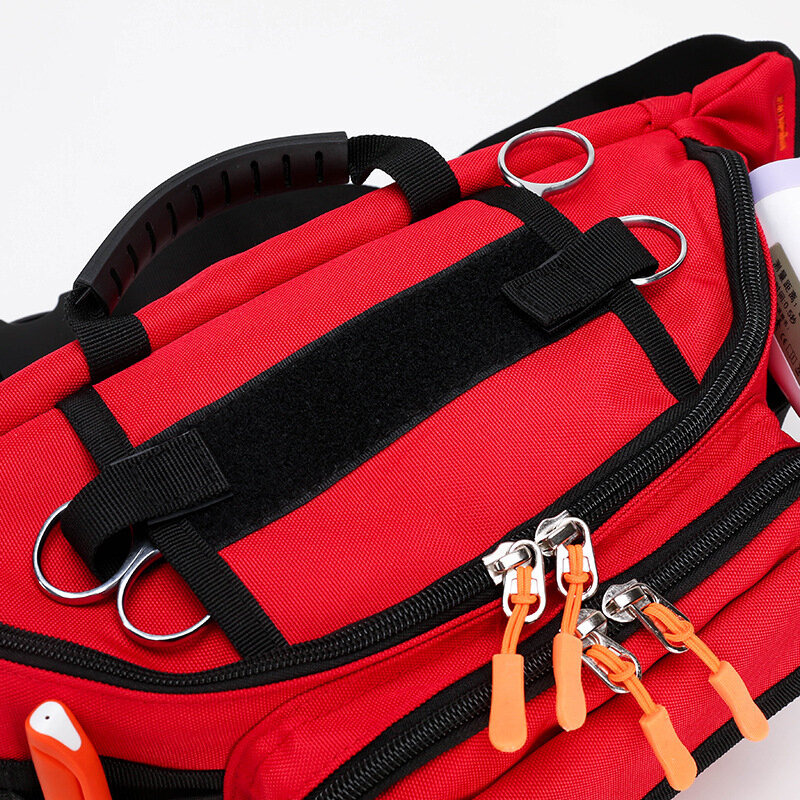 Empty First Aid Waist Bag Portable Emergency Storage Bag Camping Travel Medical Storage Multiple Pockets Emergency Survival Bag