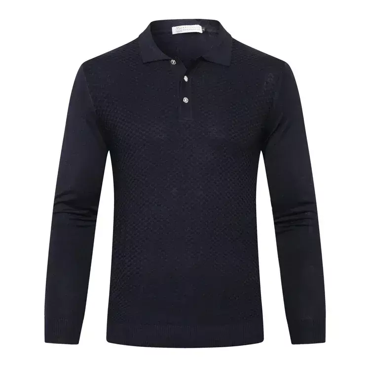 BillionAire-OECHSLI Camisola de malha masculina, camisola quente com botão, tricô confortável, tamanho grande, M-5XL, nova moda, alta qualidade, 2020