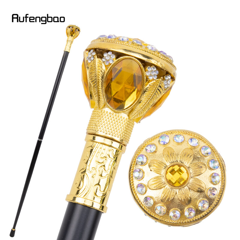 Золотая искусственная Бриллиантовая трость для ходьбы, модная декоративная трость, элегантная трость для джентльмена, ручка для трости 94 см