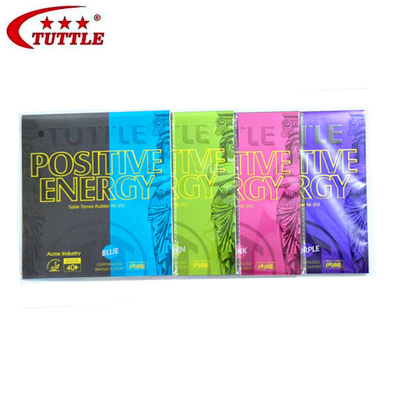 Tuttle-Feuille de caoutchouc de tennis de table à énergie positive, couverture colorée ITTF pour l'entraînement en club, bleu, rose, vert