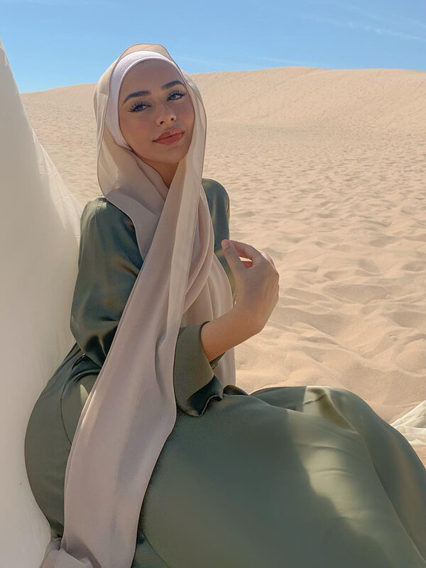 Écharpe Hijab en mousseline de soie pour femmes, Turban pour voile, Accessoires musulmans pour le Ramadan hijab femme musulman foulard femme voile femme musulman foulard musulmane pour femme islam turban femme echarpe
