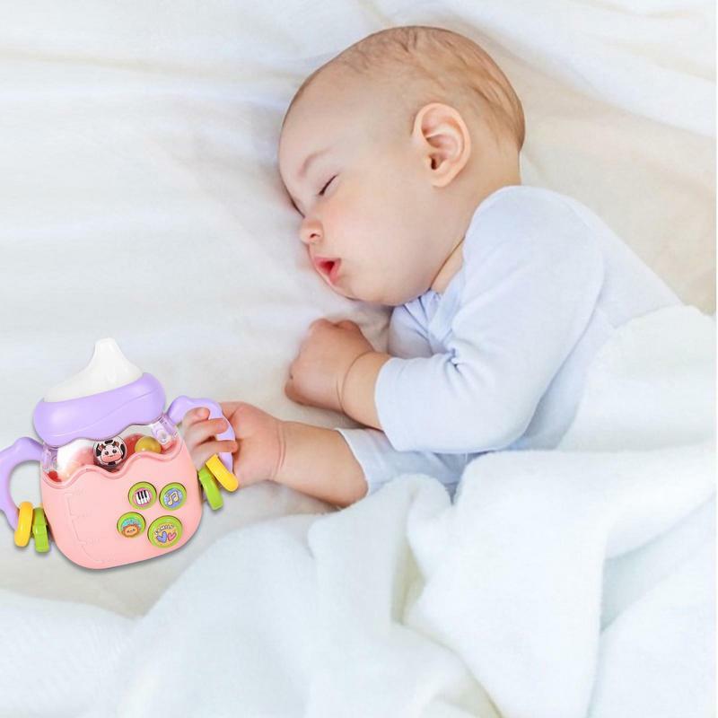 Kids Rattle Bottle Newborn Toys Rattle Teethers Bottle Smooth Newborn Grab Rattles Toy Educational And Safe For Girls And Boys