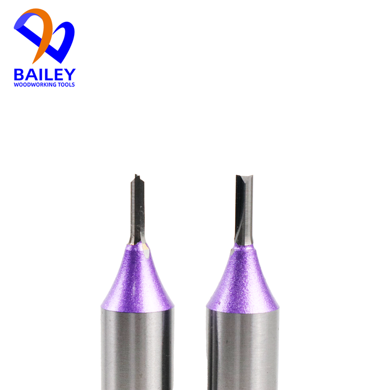 BAILEY 1 pz 3/3.5mm 2 flauti TCT punta dritta strumento per la lavorazione del legno fresa a candela carburo di tungsteno per MDF compensato truciolare legno