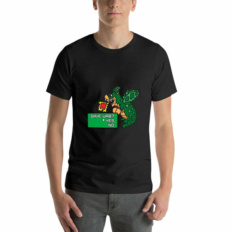 Salvar UAB masculino Vintage Animal Print T-shirt, de secagem rápida, extragrande, meninos