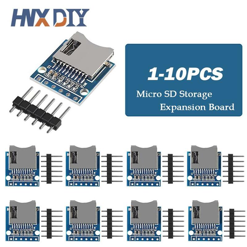1-10 stücke micro mini sd speicher erweiterungs karte mini micro sd tf karte speicher schild modul mit pins für arduino