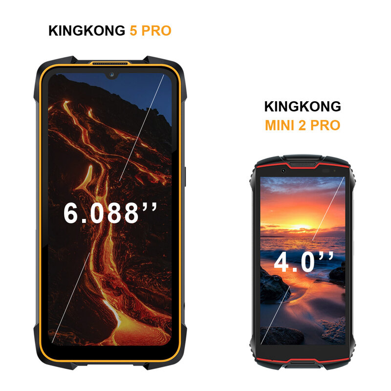 Cubot KingKong ponsel pintar MINI 2 Pro, HP cerdas tahan air 4GB + 64GB (ekstensi 128GB) SIM ganda 4G GPS ID wajah