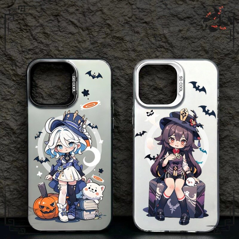 Genshin Impact Cartoon Anime Phone Case, caixa de telefone magnética Magsafe, jogo Xiao Klee Apple 15, iPhone 14, 14Plus, 13, 12Pro, 11