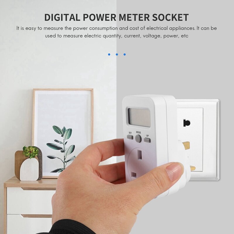 Digitale Vermogensmeter Plug-In Socket Elektrische Wattmeter Energie Monitor