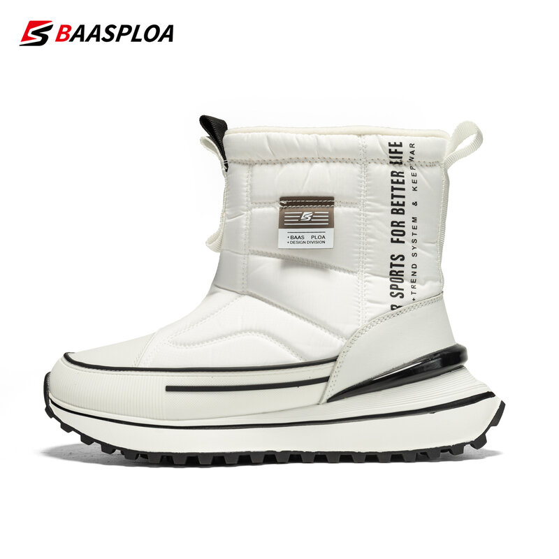 Baasploa-zapatillas de deporte de felpa para mujer, botas de nieve cálidas, zapatos impermeables antideslizantes, zapatos para caminar al aire libre, Invierno
