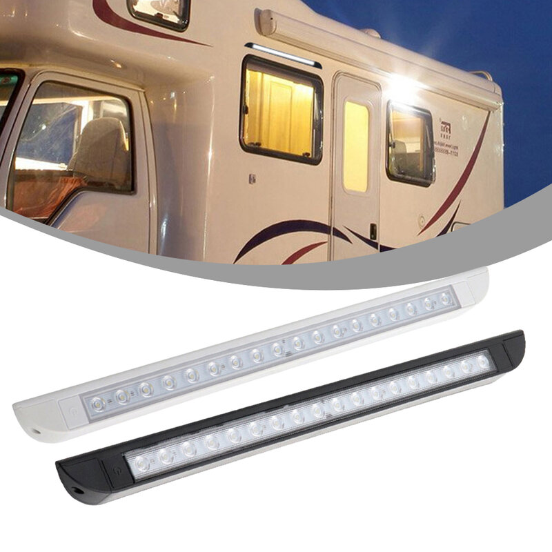 12-28VDC RV LED Waterproof Interior Lamps Light Bar RV Van Camper Exterior Lamp Cool White 6000k 1000lm Integrated Touch Switch