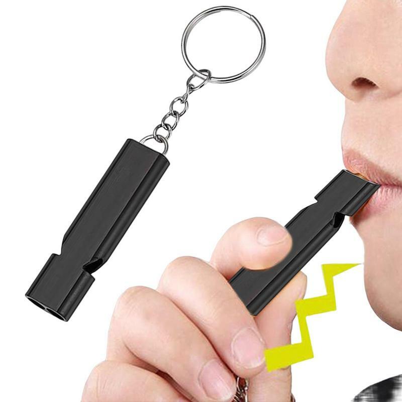 Double Tube Survival Whistle, Portable Safety Whistle, First Aid, High Frequency, Caminhadas ao ar livre, Camping Emergency Keychain Tool