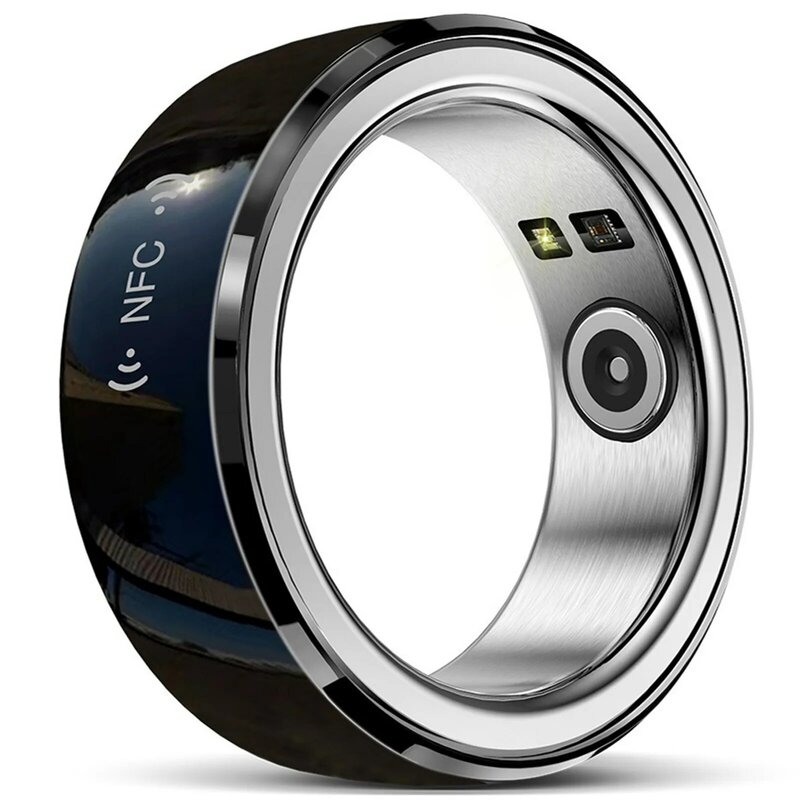 Smart Ring in acciaio legato al magnesio NFC Health cardiofrequenzimetro Monitor del sonno IP68 3ATM telefono impermeabile Bluetooth sport bracciale Lovers