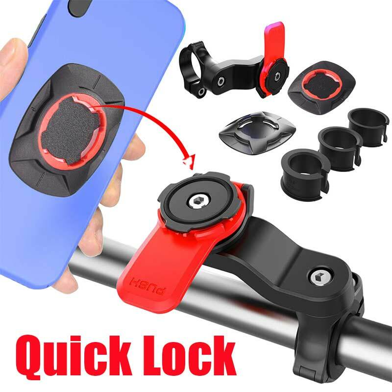 Quick Lock Mount Motorcycle Sepeda Phone Holder Stand Adjustable Support Moto Bike Handlebar Mirro Bracket untuk Xiaomi iPhone