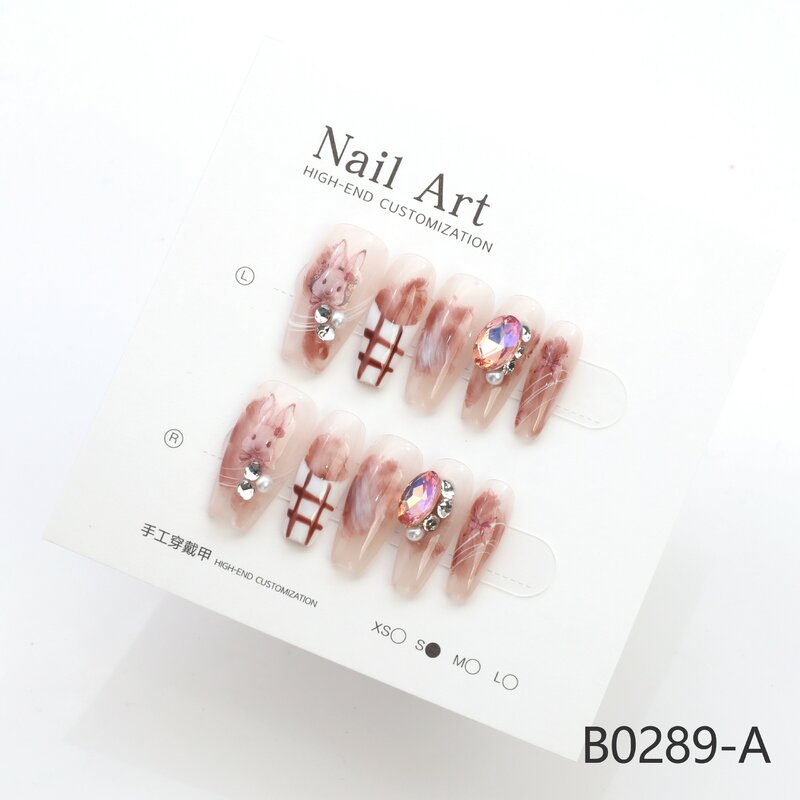 Large Size Handmade press on nails stick-on nails fake nails nail art false nails  glitter wearing handmade armor for whitening
