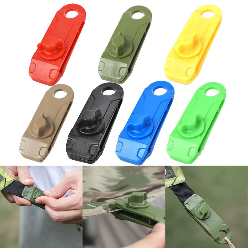 Tent Canopy Clip Windproof Special Tooth Design Outdoor Fixing Hook Buckle Camping Tent Installation With Pull Point Clips