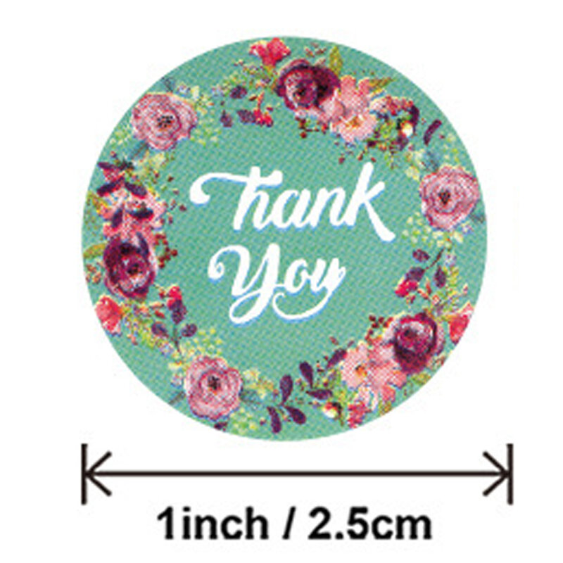 50-500pcs Gift Scrapbooking Sealing Stickers Flower Thank You Letter Design Birthday Wedding Present Decoration Labels Stickers