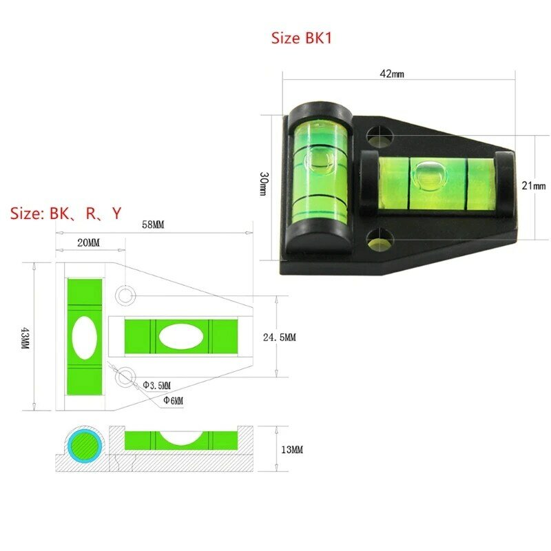 090E Mini Two-Ways Level Suitable for Family and Friends with RV Anti-scratch
