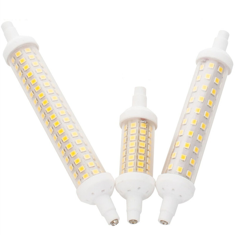 Bombilla LED R7S de 78mm, 118mm, 135mm, 10w, 15w, 20w, SMD 2835, lámpara LED, luz de maíz de 220V, ahorro de energía, reemplazo de luz halógena