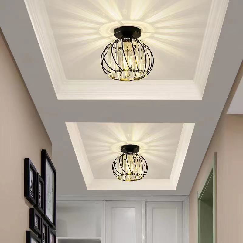 Nowoczesna kryształowa oświetlenie sufitowa oprawa oświetleniowa LED żyrandol do kuchni korytarz jadalnia salon lampa dekoracyjna domu
