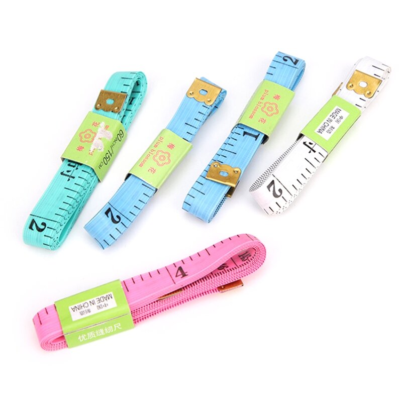 Double-Scale 60-Inch/150cm Soft Tape Measure Ruler Bulk for Sewing Tailor Cloth Random Color for