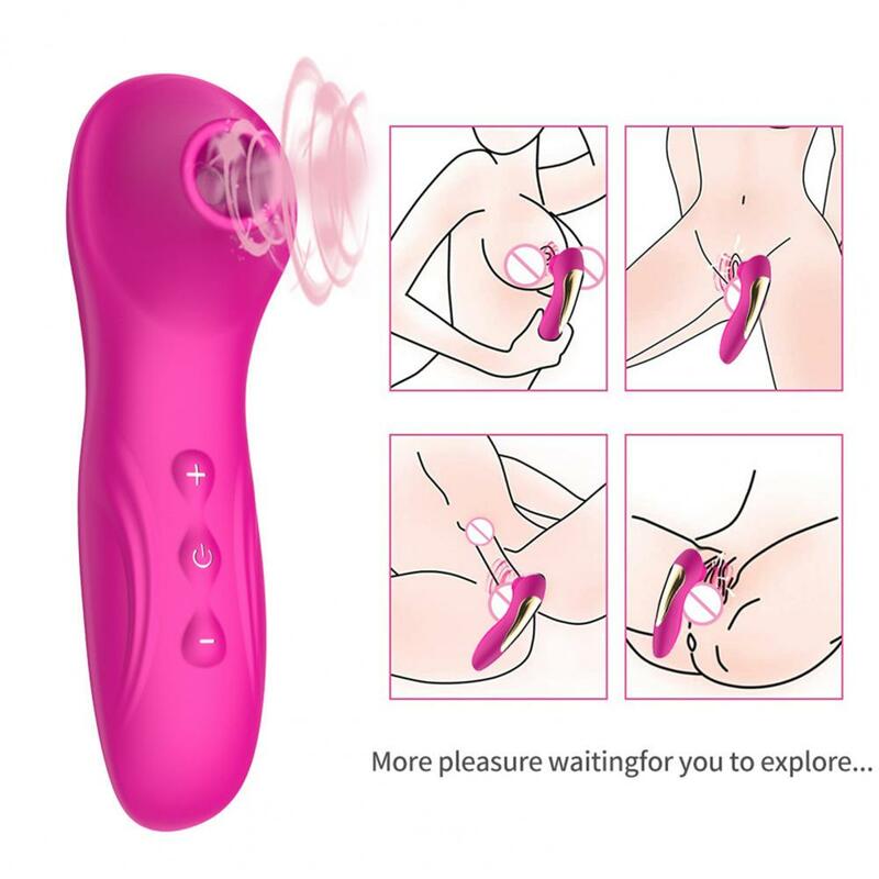Dapat Diisi Ulang Realistis Oral Kesenangan Klitoris Stimulator Pengisap Masturbasi untuk Seks