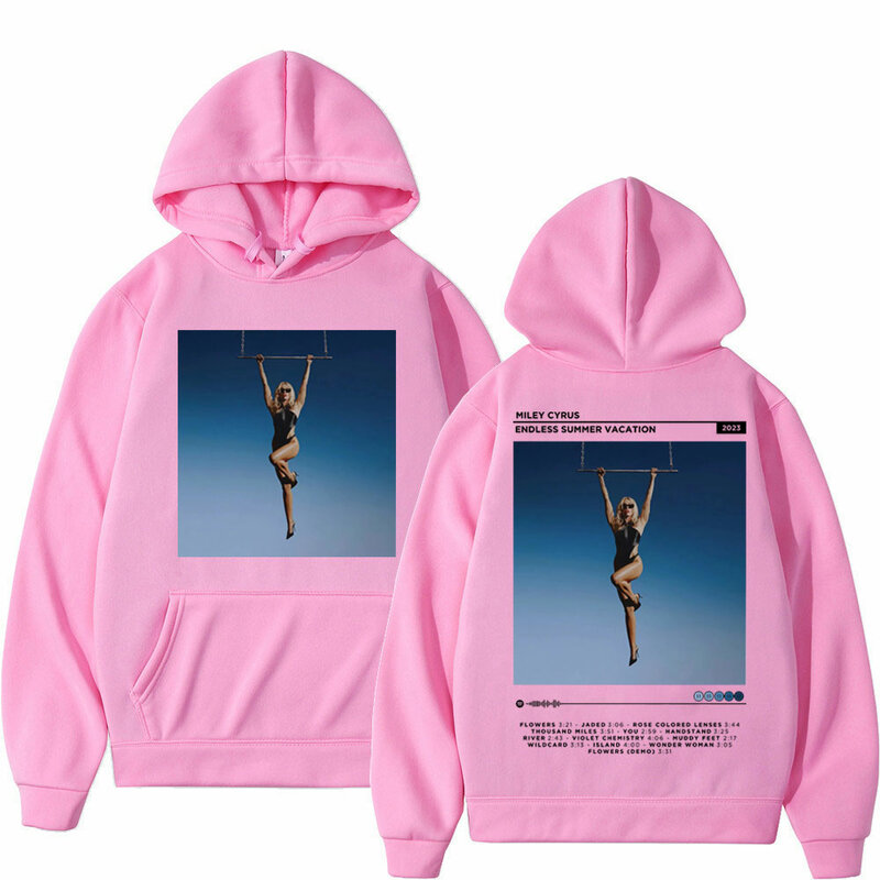 Singer Miley Cyrus Endless Summer Vacation Album Print Hoodie Men Women Casual Fashion Sweatshirts High Quality Fleece Pullovers