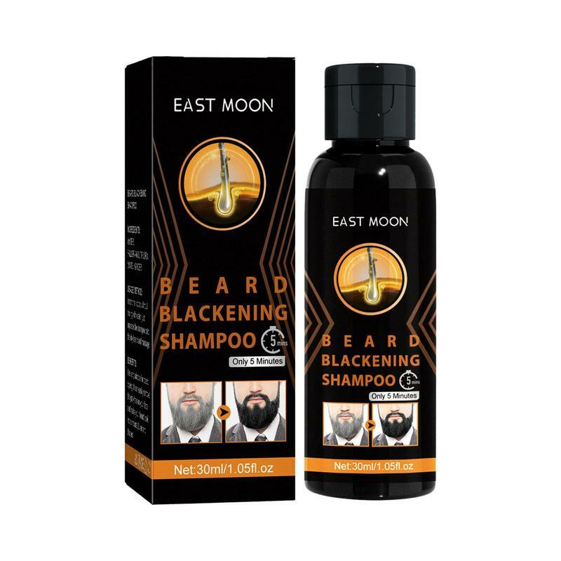 Herbal Blackening Beard Dye Shampoo, Cuidado Natural com a Barba Masculina, Mousse Condicionador, Hidratante Suavizante De Cabelo, 30ml