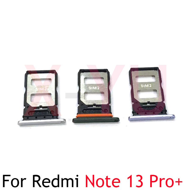 10PCS For Xiaomi Redmi Note 13 Pro+ Plus 5G SIM Card Tray Slot Holder Adapter Socket Single Dual Reader Socket
