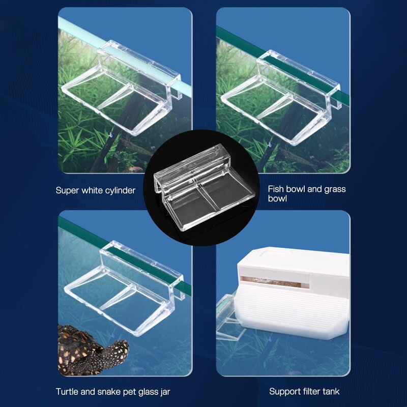 6Mm Aquarium Clip Aquarium Transparante Vis Tank Cover Plaat Beugel Plank Acryl Ondersteuning Frame Houder Huisdier Onderdelen