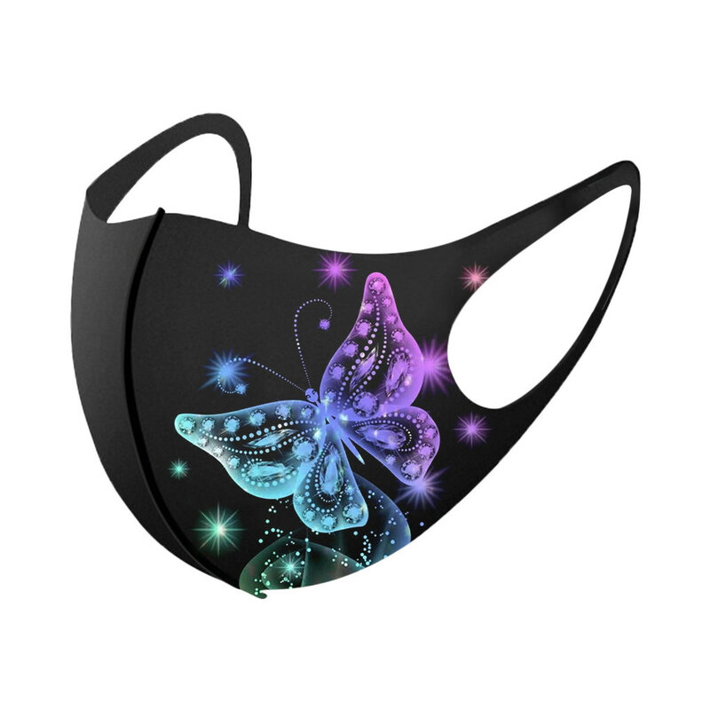 1pc Adult'S Fashion Printed Reusable Protective Mask Suitable For Outdoor Activities Comfortable Mask Multiple Styles Of Masks