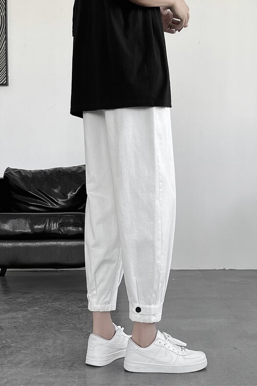 Calças largas masculinas de streetwear largo, hip hop, elástico na cintura, calças largas retas, monocromáticas, moda primavera, F122, 2022