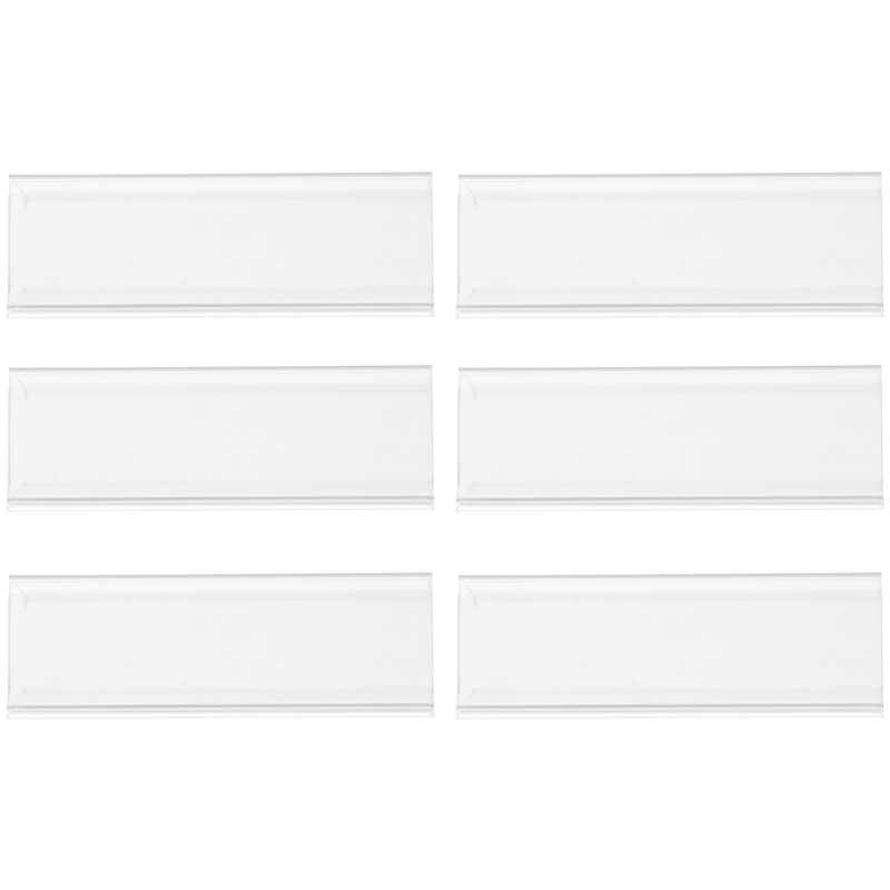 6 Pcs Label Slot Display Shelves Sign Holder Stands Stable Price Tag Store Accessories