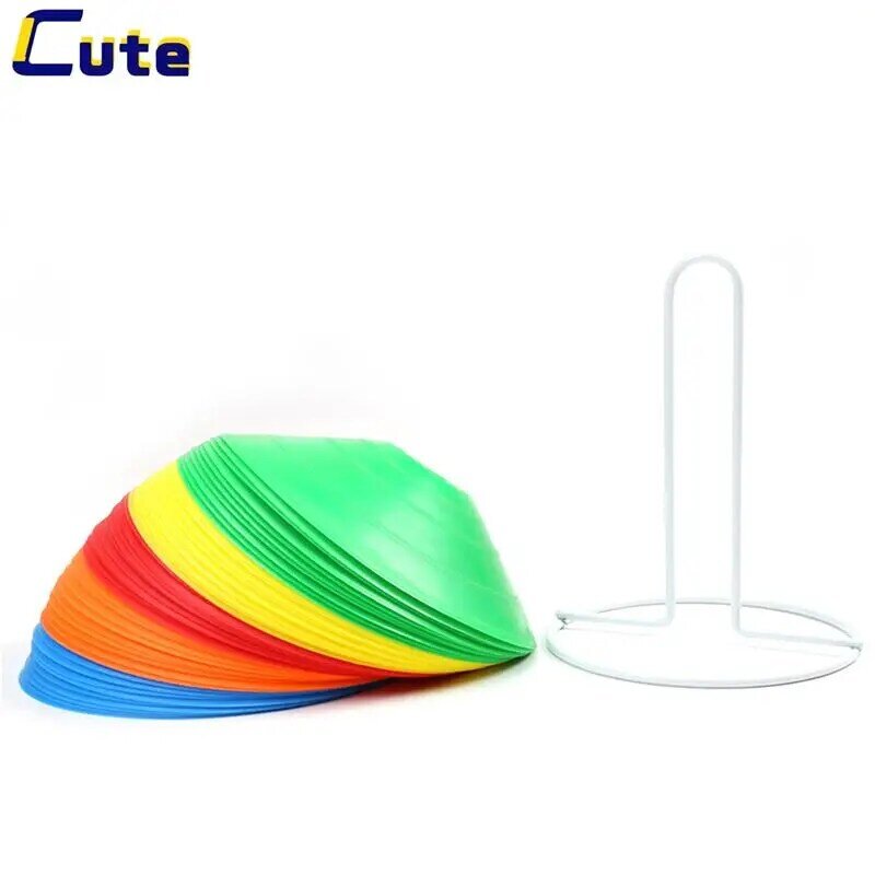 Disc Cone Set Multi Sport Training Ruimte Kegels Met Plastic Standaard Houder Voor Voetbal Voetbal Bal Game Disc