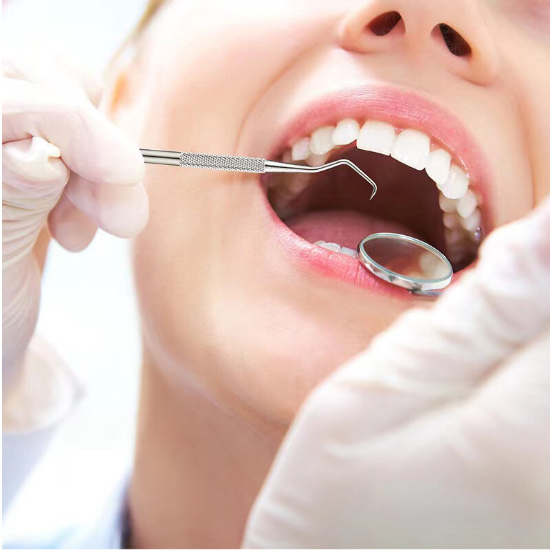 وقت محدود خاص 6 حزمة الأسنان أداة طبيب الأسنان عدة الفم مرآة التحقيق هوك اختيار الملقط أدوات تنظيف الأسنان الأسنان