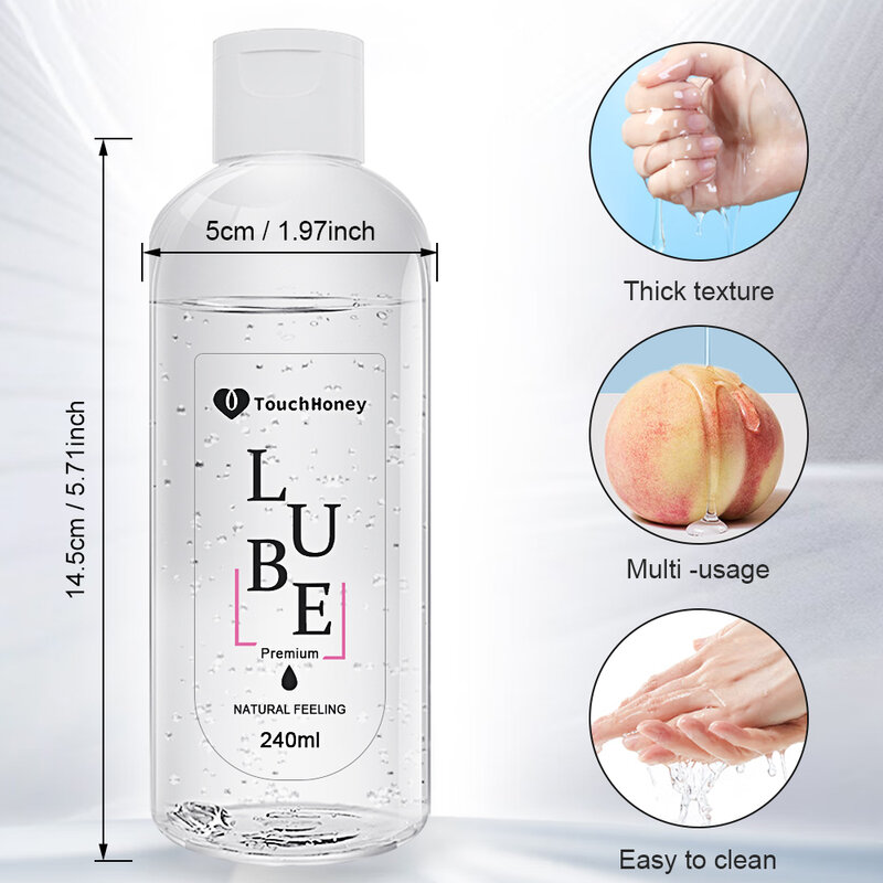 Lubricant for Sex 240ML Water Based Easy To Clean Lube Massage Oil Intimate Lubricant for Anal Gay Oral Men Sex Adult Cream