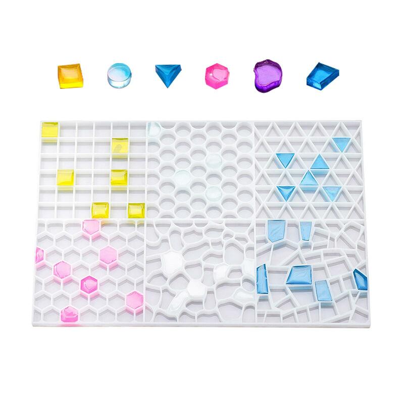 1pc Silicone Molds Mosaic Particle Pattern For Epoxy Resin Casting Coasters Home Decoration Sub-masaike Particles Crafts H3R6
